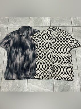 Men’s Large Patterned Button Up Shirt Bundle Size Large